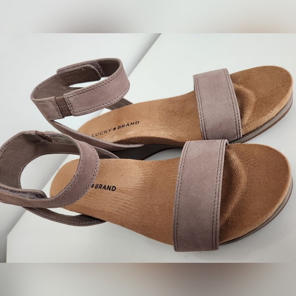 Lucky Brand LP-Kanoa Leather Wedge Sandals - Picture 7 of 10